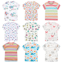 Cartoon Print Baby Boys T Shirt For Summer Infant 2-6T Kids Tees Boys Girls Rainbow T-Shirts Clothes Cotton Toddler Letter Tops 2024 - buy cheap