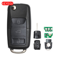 Keyecu 6QE 959 753 Flip Car Remote Key Fob 3 Buttons 433MHz ID48 for VW Volkswagen Fox Gol Sharan Saveiro 6QE959753 2024 - buy cheap