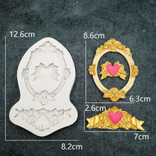 Vintage Photo Frame Heart Silicone Mold Fondant Mould Cake Decorating Tools Chocolate Molds, Sugarcraft, Kitchen Gadgets 2024 - buy cheap