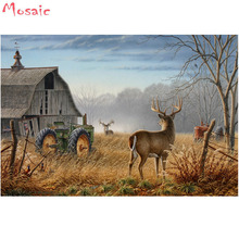 Rhinestone painting crystal Home Decor 5d diy diamond painting house farm animal deer landscape cross stitch Diamond Embroidery 2024 - buy cheap