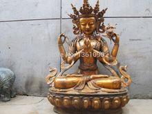 Xd 00653 38 "grande buda do tibet, bronze fane com quatro armações, kwan-yin buddha 2024 - compre barato