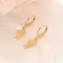 Bangrui cute fish Gold Color Copper Earring  Women/Gril Gift Lovely Cute Animal Charm Jewelry kids gift diy charms 2024 - buy cheap