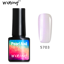 WiRinef Nude 8Colors Pearl Nail Gel Polish Nail Art Manicure Sea Shell Hybrid Varnish UV Nail Lacquer Primer Top Coat Gel 2024 - buy cheap