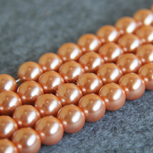 Cuentas sueltas de perlas de vidrio naranja T8377, 12mm, para hacer pulseras y collares, joyería artesanal, venta al por mayor 2024 - compra barato
