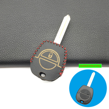 100% Top Layer Leather Key Cover For Nissan Micra Almera Primera X-trail-Holder Car Key Case Fob 2 Buttons Remote Control 2024 - buy cheap