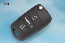 CYCTEM Car Key Shell Case Replacement 2 Buttons Flip Folding Remote Key Cover Fit For Hyundai Verna 2024 - buy cheap