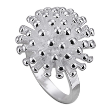 Женское посеребренное кольцо Bluelans, обручальное кольцо с рисунком фейерверка и маргаритки, Подарочная бижутерия 2024 - купить недорого