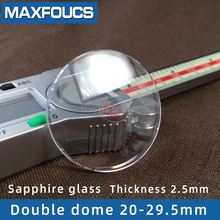 Cúpula dupla de vidro safira anti-arranhões, cristal de safira espesso 2.2/2.3/2.4/2.5/2.6mm de diâmetro 20mm ~ 29.5mm, peças para relógio 2024 - compre barato