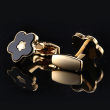 QiQiWu Gold Cufflinks Mens Wedding Luxury Party French Shirt Cuff Link Man Flower High Quality Buttons Father Christmas Gifts 2024 - buy cheap