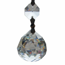 Candelabro de vidro transparente 6 polegadas, guirlanda de chakra espectra 1 pce com cristais de lâmpada, pendente de gotas, decoração de casamento 2024 - compre barato