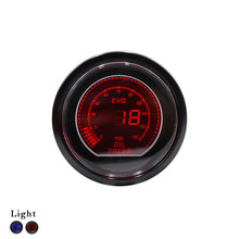 Indicador de presión de aceite de coche, medidor de presión de aceite de coche EVO LCD, rojo/azul, Led, 0-150PSI, con Sensor, 52mm, 2 pulgadas 2024 - compra barato