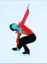 men figure skating dress blue and red with black trousers figure skating dress for men free shipping customize 2024 - buy cheap