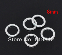 Free Shipping 300pcs/lot Silver Plated Soldered Closed Jump Rings 8mm Jewelry Findings 2024 - buy cheap