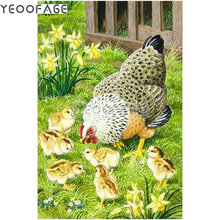 Full square Diamond embroidery Hen,chick diy 5d Diamond Painting cross stitch Icon rhinestone pattern Home decoration stickers 2024 - buy cheap