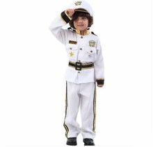 Капитан для мальчиков костюм для косплея нарядное платье Костюм Пилота на Хэллоуин наряд для ролевых игр подарок на день рождения для детей, От 3 до 13 лет для мальчиков 2024 - купить недорого