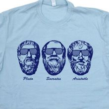 Tops Cool T Shirt Socrates Plato Aristotle T SHIRT Greek Philosophy Geek Sigmund Freud Funny Tee O-Neck T shirt Homme 2024 - buy cheap