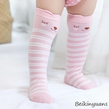 Children's cartoon non-slip floor socks children's cotton socks baby girl knee pads high to help warm toddler infant socks 2024 - buy cheap