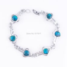 10 Uds. Natural Nuevo pulsera de concha de abulón de Zelanda chapada en plata de 7 pulgadas de longitud en forma de llave Charms brazalete joyería de moda TK1767 2024 - compra barato