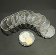10 шт., пластиковые круглые прозрачные чехлы для монет, 37 мм 2024 - купить недорого