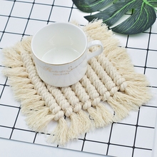 Nordic Macrame Handmade Cotton Woven Small Coaster Decorative Pot Mat Tablecloth Placemat Wedding Decoracion Country 2024 - buy cheap