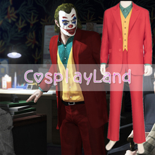 Disfraz del Joker Origin de la película, camisa roja para Cosplay, Romeo, Joker, Arts Fleck, para carnaval y Halloween 2024 - compra barato