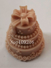 wholesale!!!3D Cake Shaped  (ZX974) Silicone Handmade Candle Mold Crafts DIY Mold 2024 - buy cheap