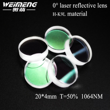 Weimeng marca diretório fábrica fornecimento de saída do laser lente T = 50% graus 20 0*4 milímetros H-K9L material 1064nm para a máquina do laser 2024 - compre barato