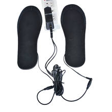 Черные прочные стельки с подогревом для ног, стельки с подогревом, зимняя одежда EVA, сохраняющая тепло зимняя стелька 2024 - купить недорого