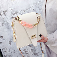 Luxury brand handbag 2019 fashion new quality PU leather Women's Designer Handbag Chain Tote bag Lock Shoulder Messenger Bag 2024 - buy cheap