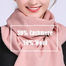 Women Winter Cashmere Scarf New Brand 2021 Echarpe Wraps for Ladies Tassel Solid Pink Foulard Femme Vintage Warm Wool Scarves 2024 - buy cheap