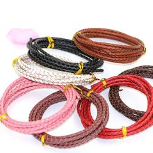 4MM Diameter (2 meters/piece) Braided rope DIY Bracelet necklace Fitting Excellent genuine leather cord 2024 - buy cheap