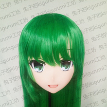 Máscara de resina artesanal (km5142) qualidade feminina/menina, 3/4 cabeça, personagem de desenho japonês, kochiya sanae, cosplay, máscara kigurumi, travestie 2024 - compre barato