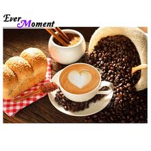 Ever Moment Diamond Painting Cross Stitch Bread Coffee Handmade Full Square Drill Diamond Embroidery 5D DIY Mosaic ASF1355 2024 - buy cheap