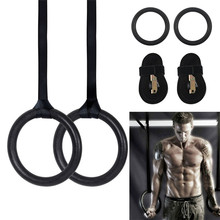 24cm ABS Exercise Fitness Gymnastic Rings Gym Exercise with Straps Buckles Pull Ups Muscle Ups 2024 - buy cheap