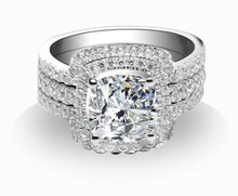 Женское золотое кольцо с имитацией бриллианта, 18 К 2024 - купить недорого
