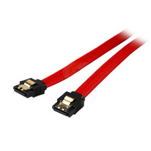 Vermelho sleeved 18 polegada premium 6 gb/s sata3 cabo de dados com ouro chapeado trava travamento para sataiii 6 gbps disco rígido hdd/ssd 2024 - compre barato