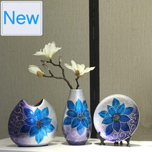 3pcs/Set Creative ceramic vase Hand painted Antique Porcelain flower with vase for flowers wedding decoration home decor moderno 2024 - buy cheap