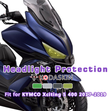 KODASKIN-cubierta de protección de faro ABS para motocicleta, cubierta protectora de lente de pantalla de Faro, apta para KYMCO Xciting S400 2017 2018 2024 - compra barato