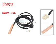 Top Quality Air Temperature Sensor Tube Greenhouse Air Conditioning Temperature Sensor 10K Copper Head Thermistor 20PCS 2024 - buy cheap