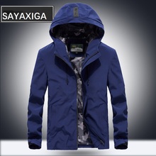 2019 New Fashion Jacket Men long sleeves hooded outfit turn down collar comfortable casual blouse male tops plus size M-XXXXL 2024 - buy cheap