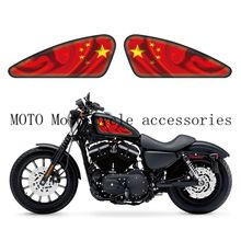 China Flag Logo Graphics Motorcycle Fuel Tank Decals Stickers For Sporters XL 883 1200 X/V/R/N/L/C XR1200 48 72 IRON 2024 - buy cheap