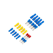 100PCS Blue Assorted Female + Male Bullet Butt Connector Insulated Crimp Wire Terminals kit 16-14 AWG 2024 - buy cheap