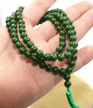 Natural 6mm piedra budista Esmeralda oscura 108 cuentas de oración Mala pulsera collar jade joyería cristal 2024 - compra barato