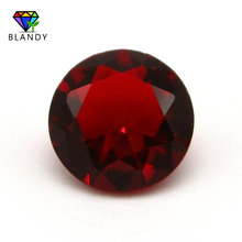 Pedras preciosas sintéticas para joias, 5a qualidade 1000-1.0mm, redonda, corte brilhante, pedra de vidro vermelho, granate, pedra de vidro vermelho, diy para joias 2024 - compre barato
