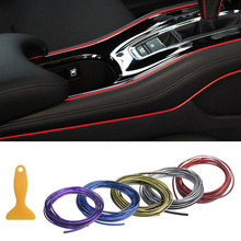 Kein 5 m chapeamento decoração interior tiras moldando diy tiras de guarnição universal carro controle central e porta decoração tira auto 2024 - compre barato