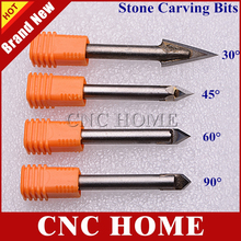 30/45/60/75/90 Degree Carbide CNC Router Bits Stone Engraving Carving End Mill Milling Cutter for stone, marble, bluestone 2024 - buy cheap
