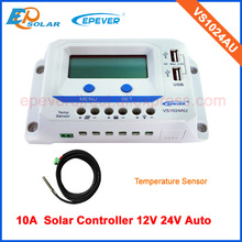 PWM Charging Solar panels system 12V 24V auto work EPEVER Solar Controller VS1024AU 10A LCD display Screen with tem sensor 2024 - buy cheap