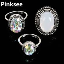 3pcs/Set Punk Midi Finger Rings for Women Female Vintage Oval Opal Resin Wedding Knuckle Ring Set Fashion Jewelry Accessories 2024 - buy cheap