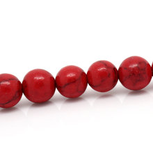 Doreen Box hot- Created Gem Stone Loose Beads Round Red Dyed Crackle 8mm Dia,40cm long,2 Strands(approx 51PCs/Strand)(B24371) 2024 - buy cheap