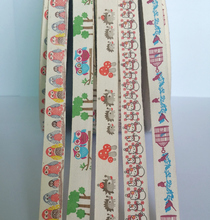 Cinta de algodón impresa con 5 diseños variados, embalaje de regalo, etiqueta decorativa, hechos a mano materiales artesanales, 15mm, 15 yardas 2024 - compra barato